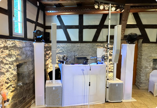 DJ-Technik White Wedding Paket - Gold EV Evolve 70